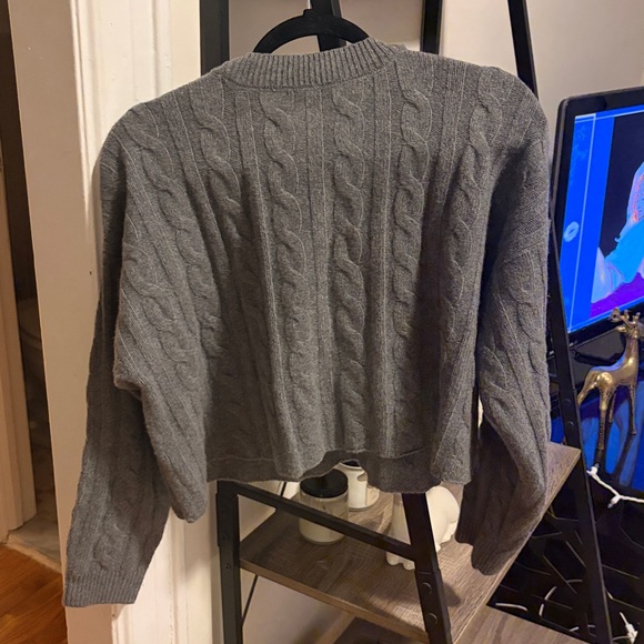 Madewell Charcoal Cable Knit Women's Sweater - Picture 5 of 5